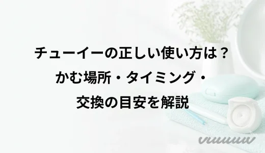チューイーの正しい使い方は？かむ場所・タイミング・交換の目安を解説